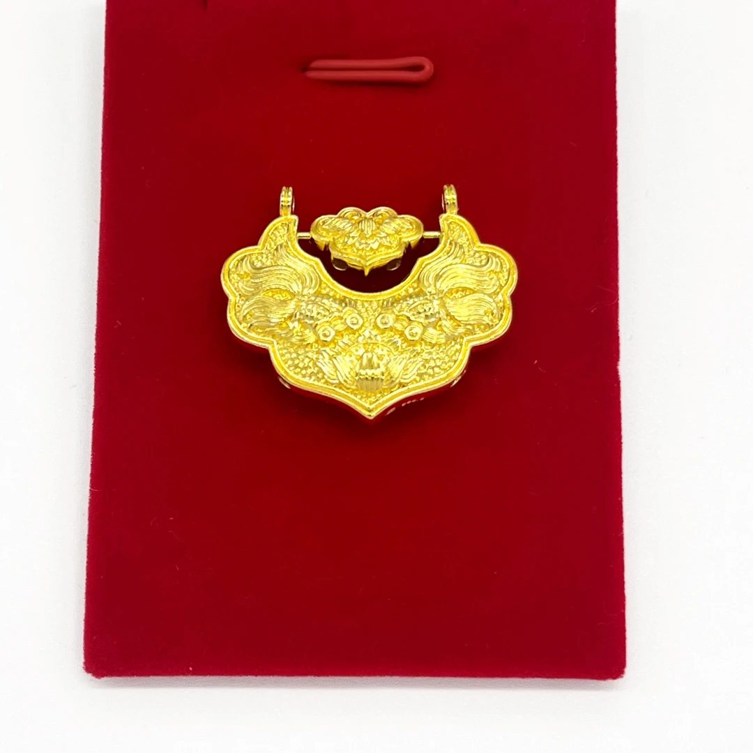 吊坠足银 足银吊坠-锦鲤锁吊坠（小）