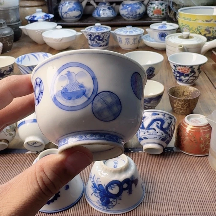 青花瓷器杯子茶具