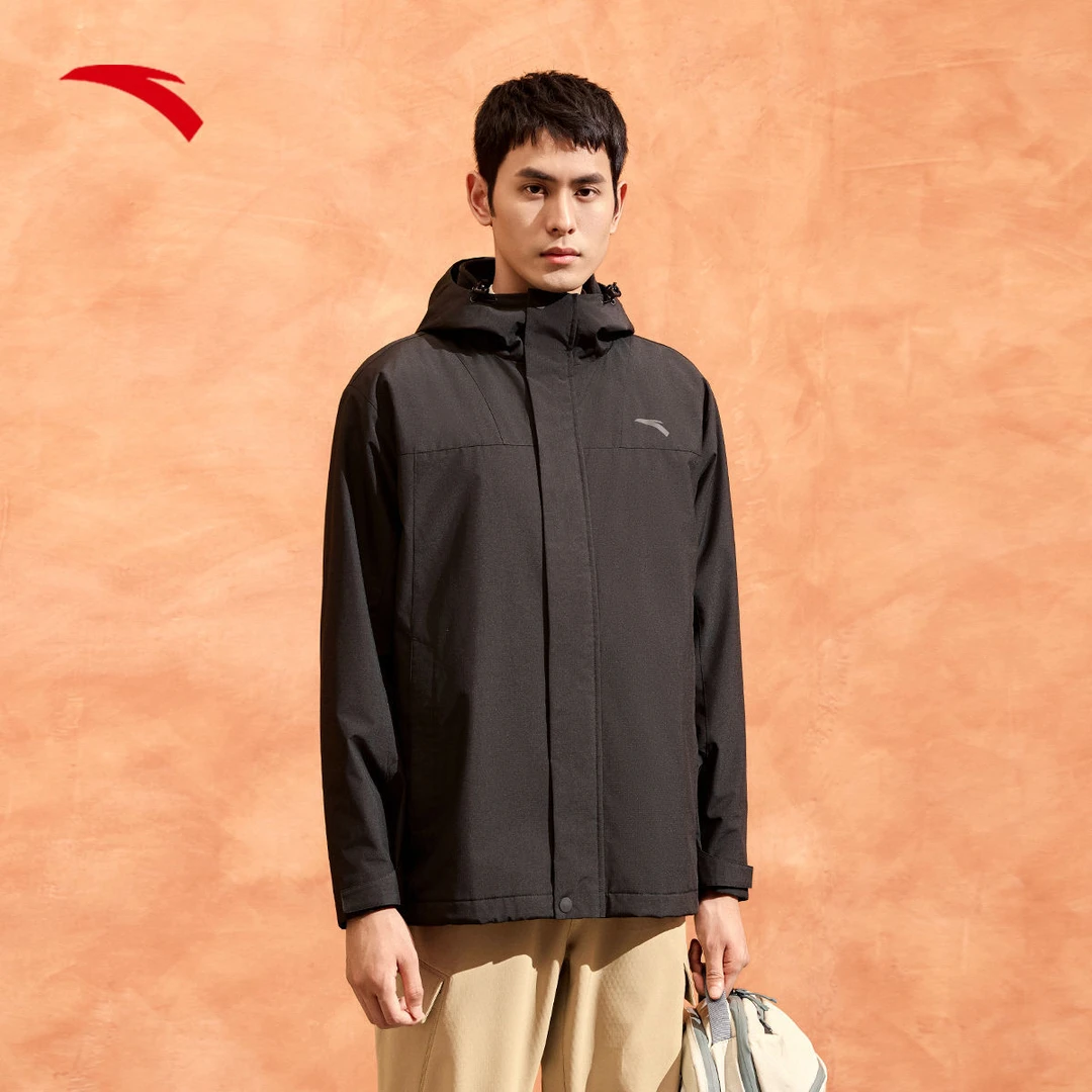 安踏三合一防泼水外套 | 男秋季新款运动户外冲锋衣外套152447629