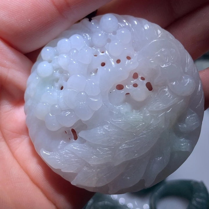 翡翠未镶嵌颈饰保真天然A货翡翠