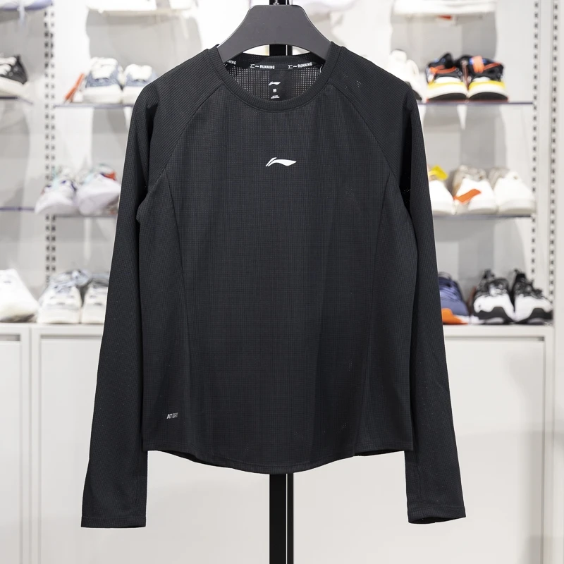 李宁长袖T恤女2025春季新款专业跑步系列速干凉爽运动上衣ATLV034