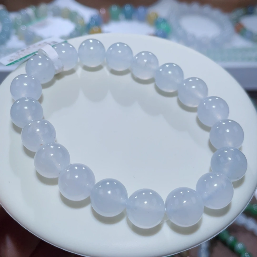 未镶嵌手链翡翠正冰奶白