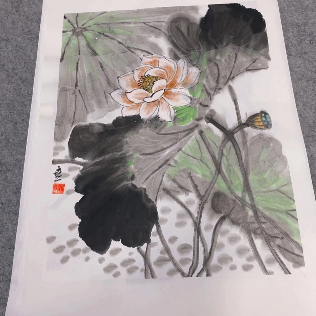 国画1.4平尺纯手绘国画作品