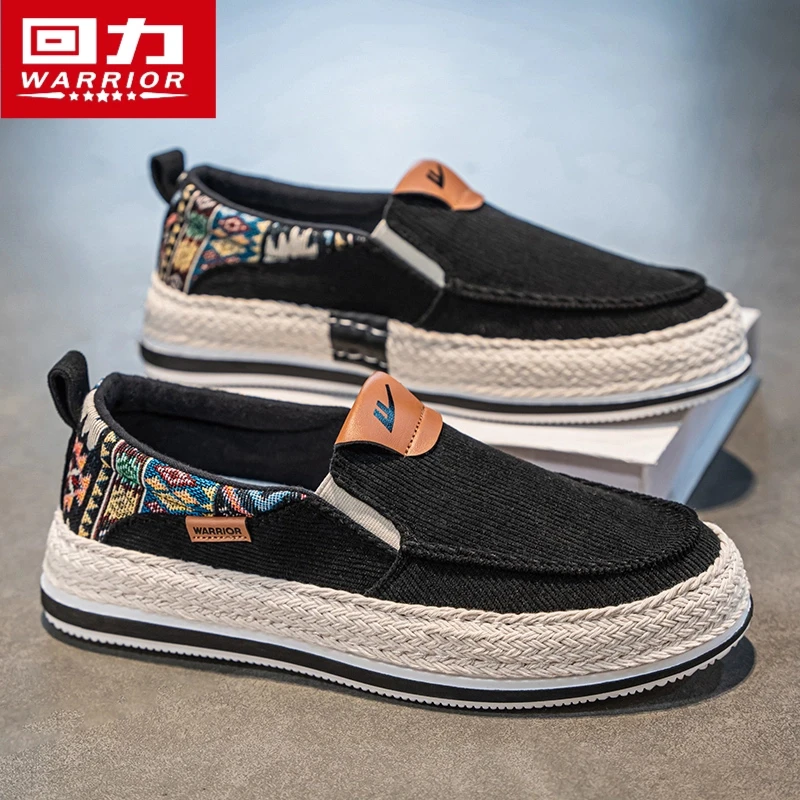 回力男鞋2025新款秋季透气防臭懒人一脚蹬老北京鞋男士休闲帆布鞋