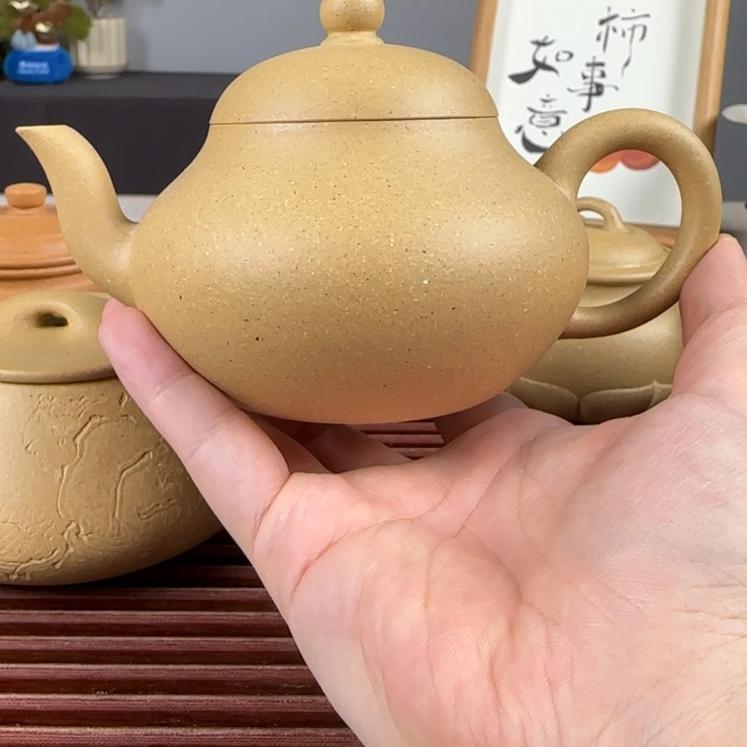 琢***磨茶壶紫砂微瑕梨形