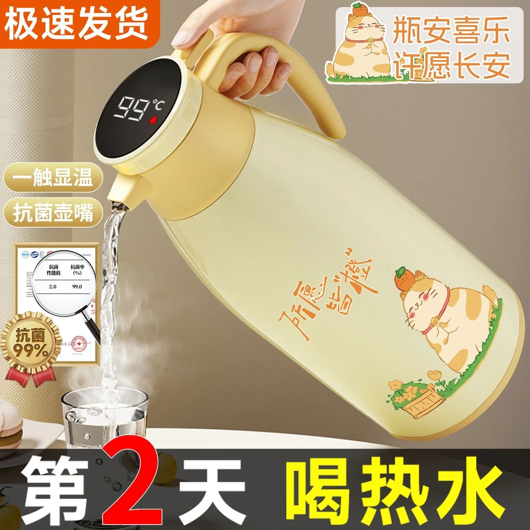 高颜值保温水壶宿舍暖壶老式玻璃内胆保温壶大容量暖壶家用热水瓶