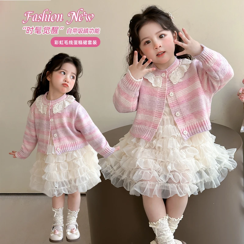 女童公主裙秋新款3-6岁宝宝小女孩裙子女宝儿童连衣裙秋季两件套