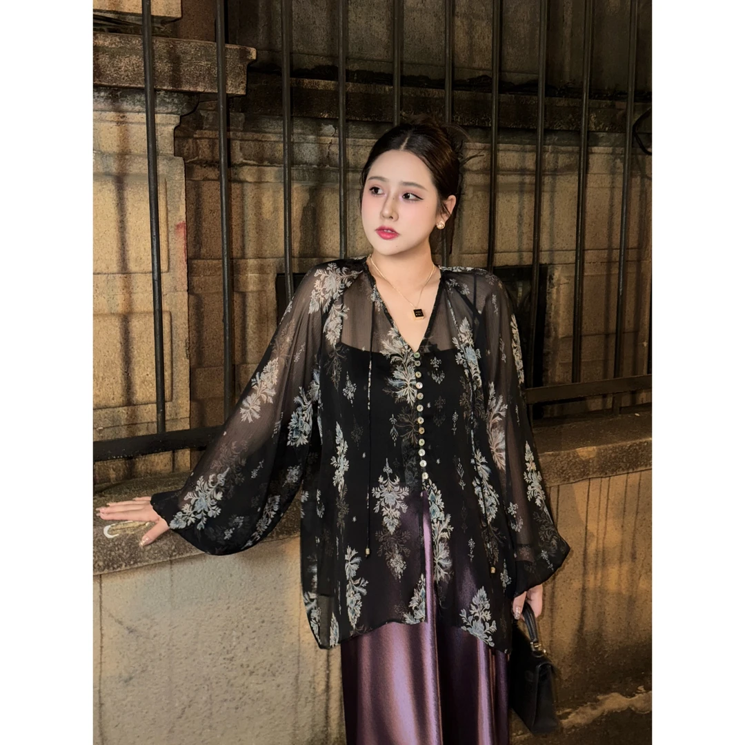 微胖温柔【浮香绕】显瘦慵懒风极简高级设计感轻奢气质衬衫WR9301