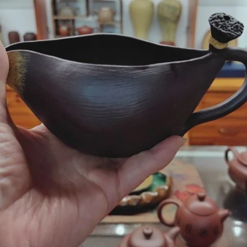 㞢***㔫紫砂茶壶荷叶公道170Cc手工制作