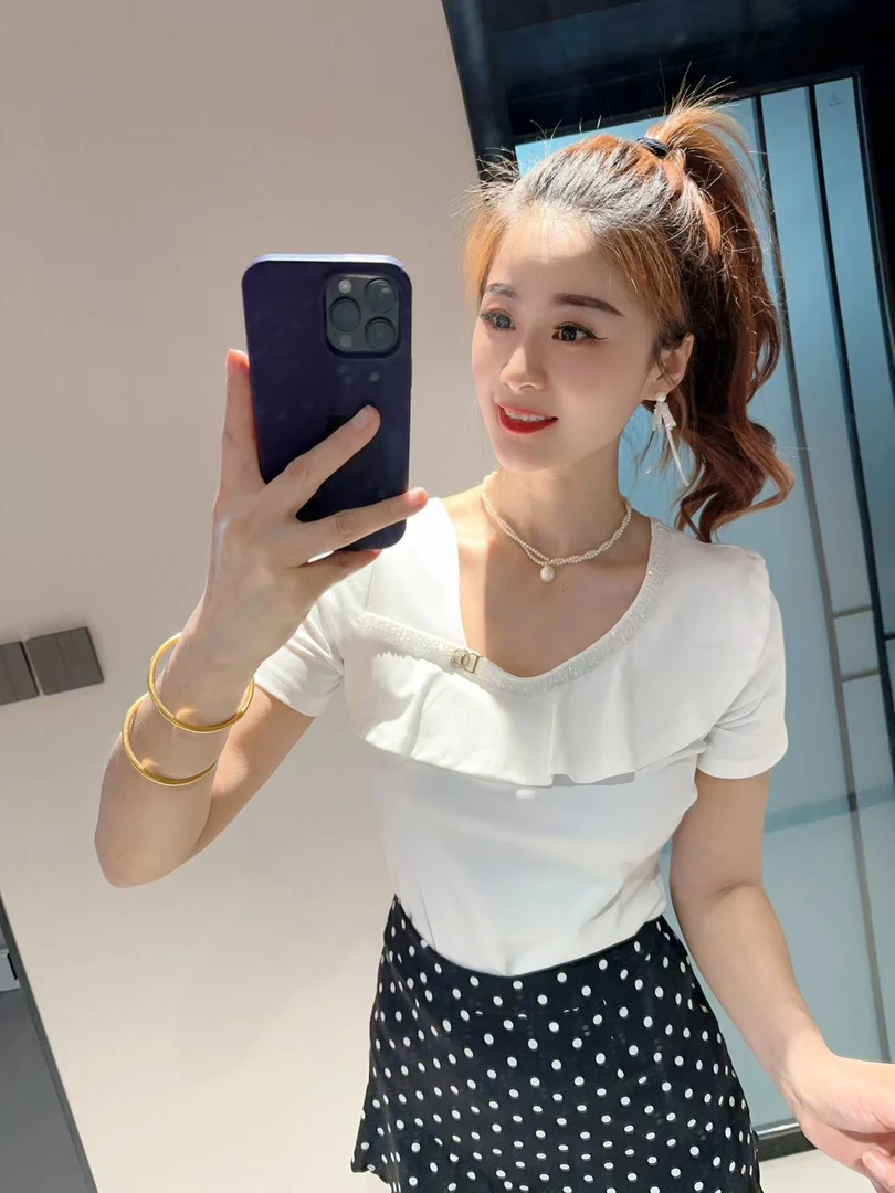 重工艺花边翻领上衣