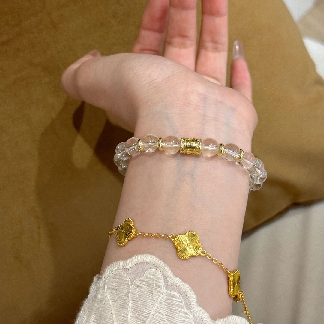 【常静】8mm白水晶手串原创天然水晶Y179