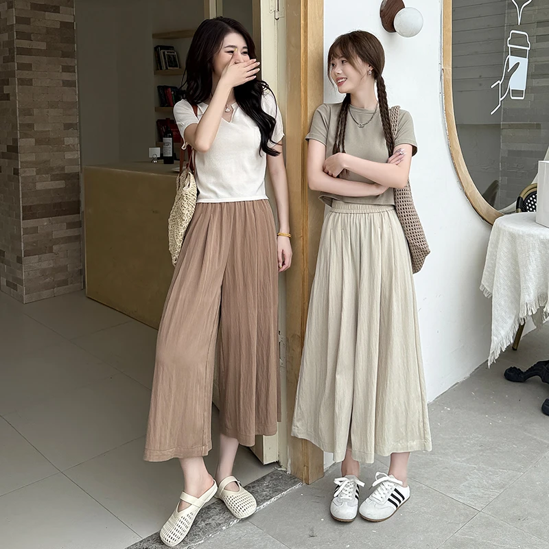 小个子山本裙裤女夏季薄款2025新款高腰垂感显瘦阔腿裤裙裤