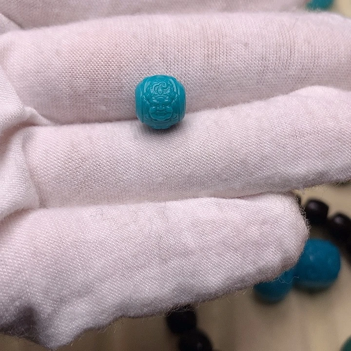 绿松石未镶嵌绿松石黄财神8.8