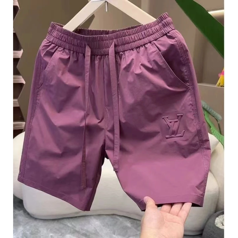 2025年夏季新款男士速干透气五分裤休闲百搭简约钢印短裤工装