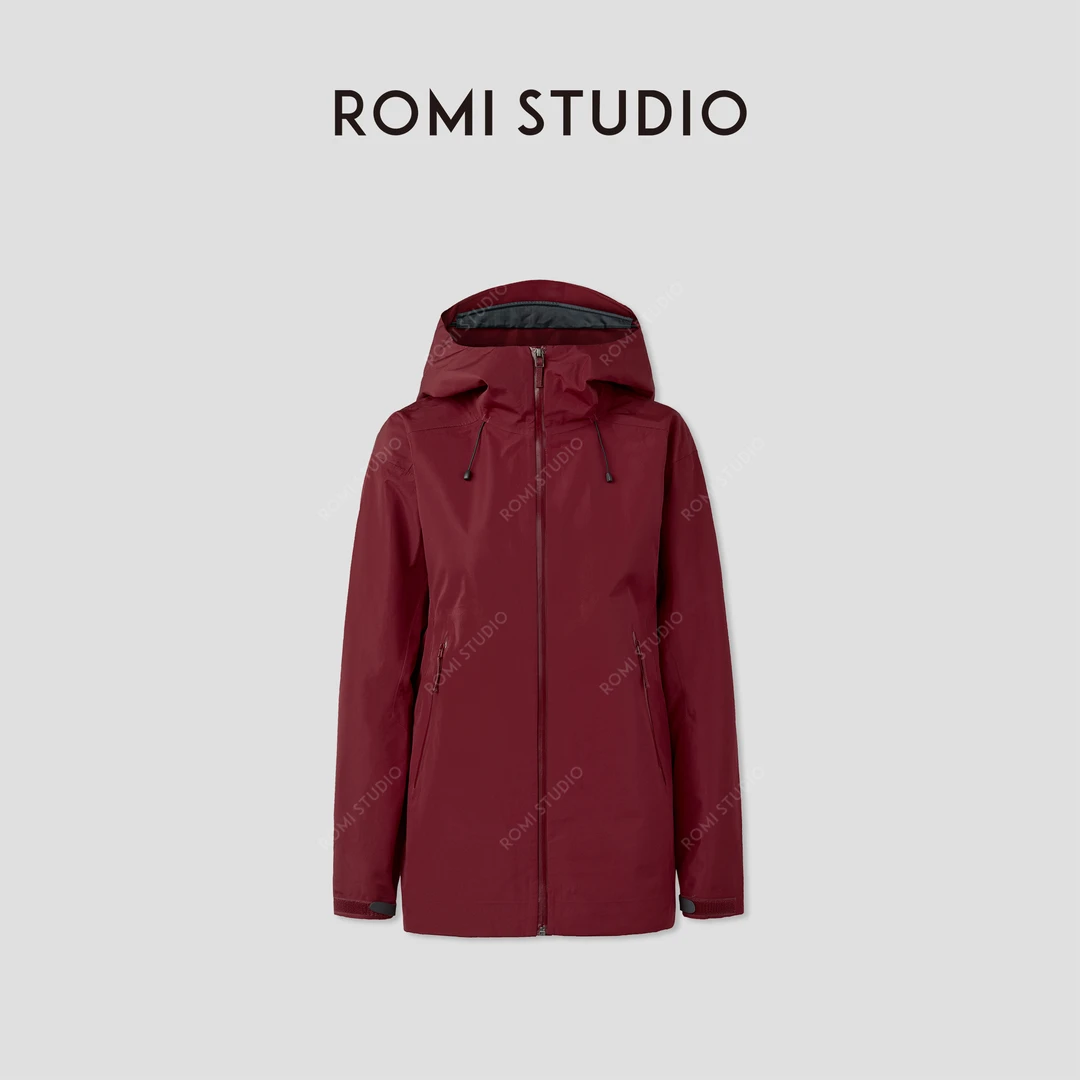 ROMI STUDIO“轻量风度”防风防水户外运动冲锋衣长款RWCAW85990