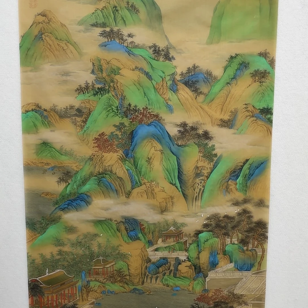 国画工笔画作品山水