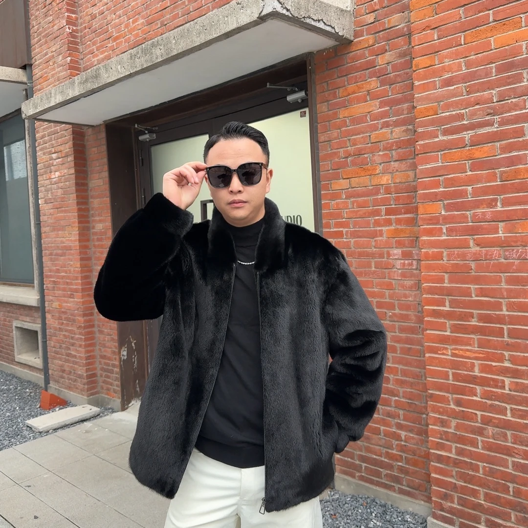 貂皮大衣A004宝嘉美棒球潮流男款冬季保暖大衣