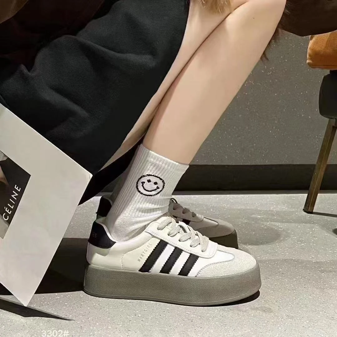 月月同款百搭德训厚底女鞋