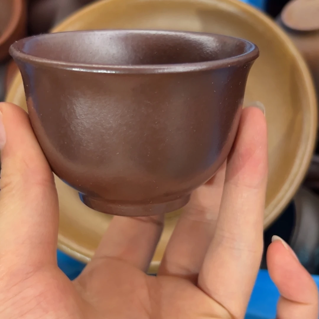 紫砂柴烧款禅定杯