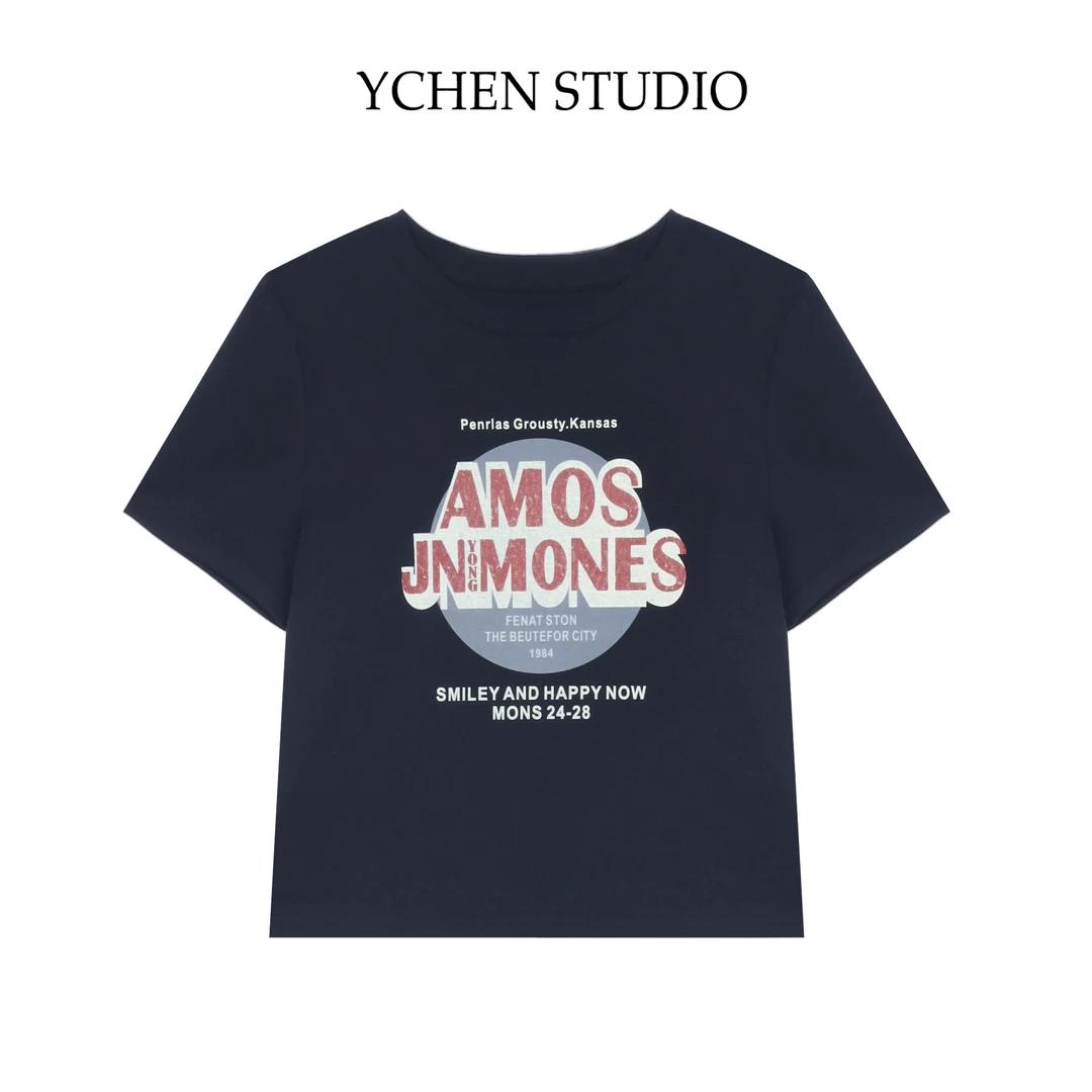 YCS【拥夏】夏季新款美式字母印花洋气短袖T恤 T1114