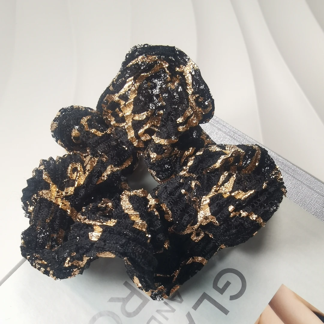 韩国 东大门 经典高级感黑金发圈