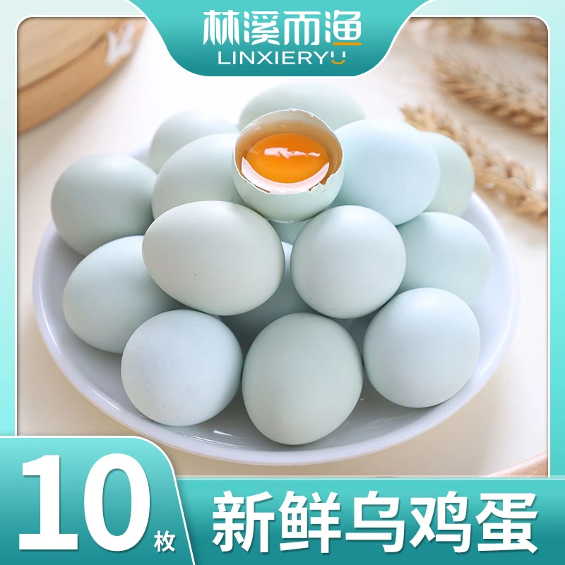 乌鸡蛋10枚装绿壳蛋山林养殖柴鸡蛋农户笨鸡蛋新鲜优质