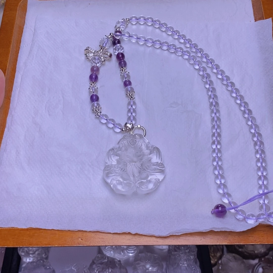 未镶嵌颈饰水晶?****?狐牌吊坠 送链子