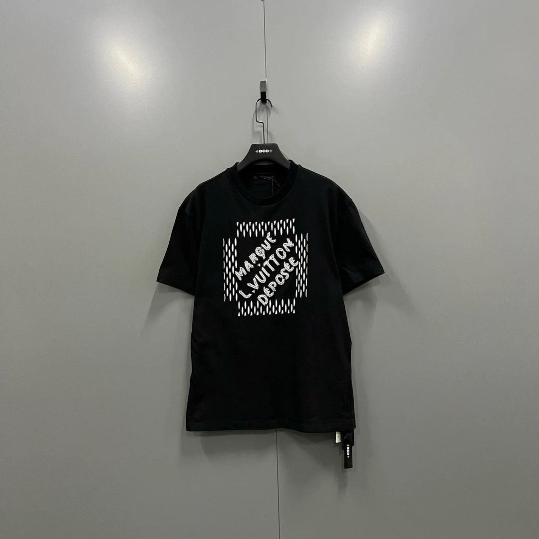 未使用 LouisVuitton/路易威登 ab911 103088 lv 刺绣短袖 XL码