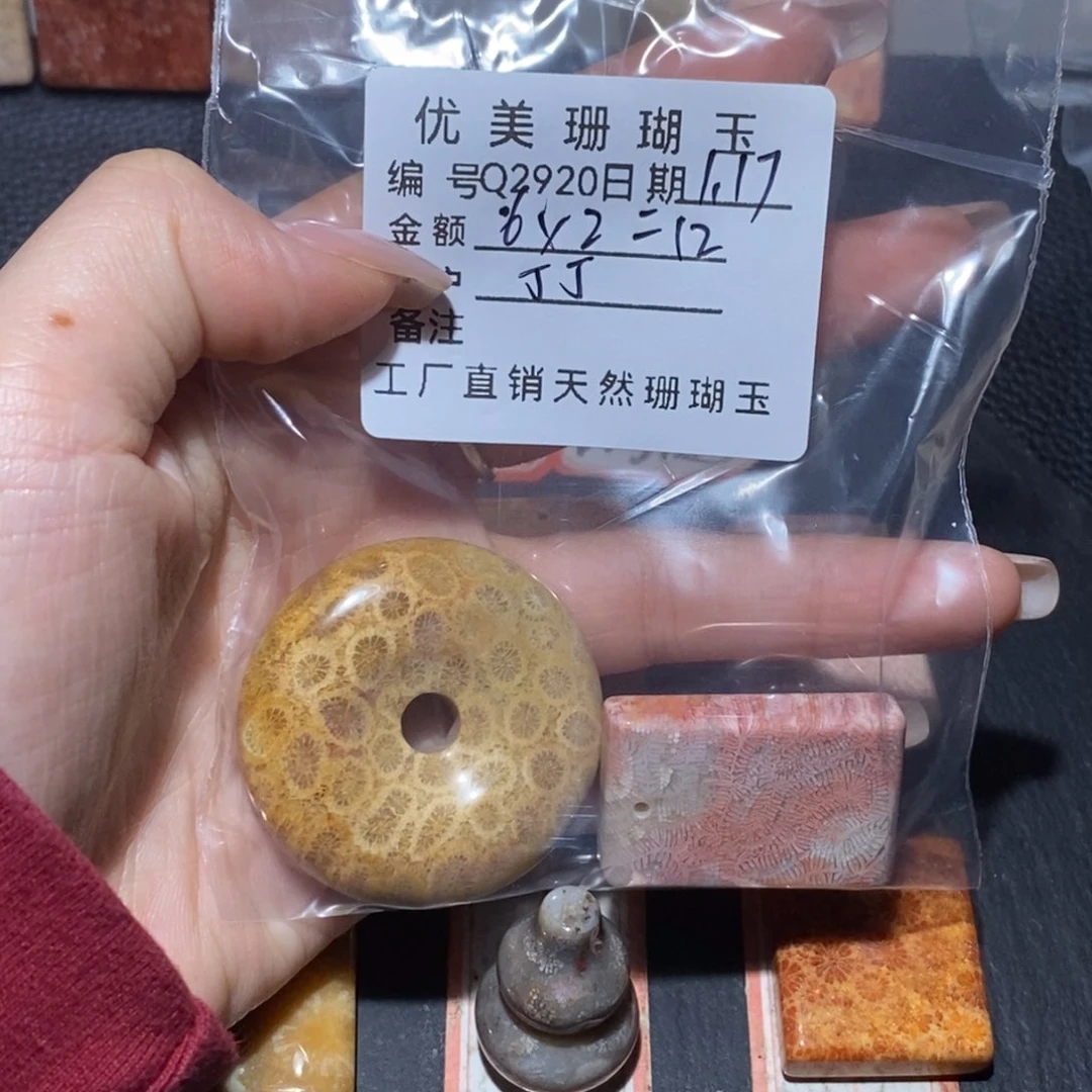 硅化珊瑚（珊瑚玉）吊坠未镶嵌丁*2920