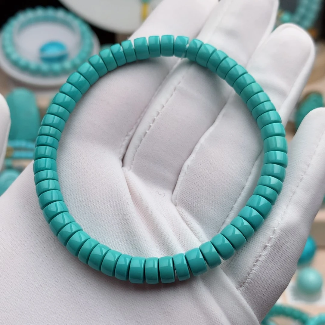 绿松石珠宝奇石未镶嵌5.8mm