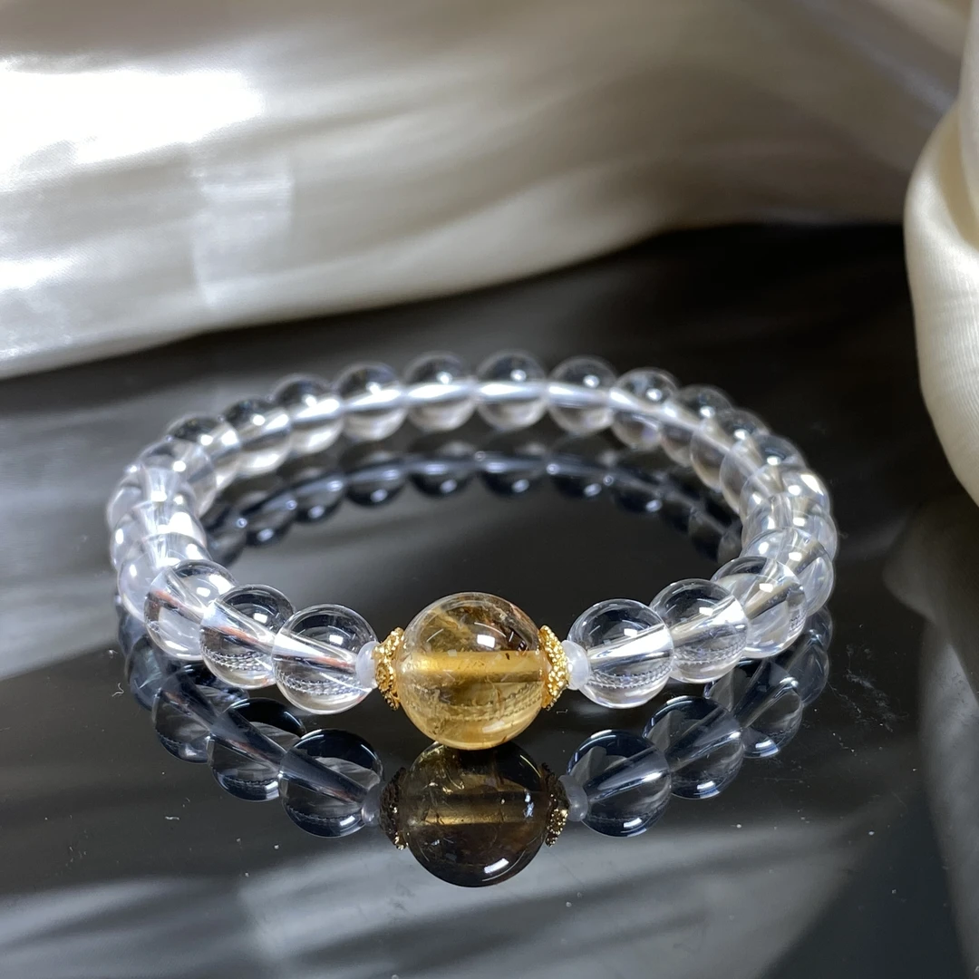 【小北好物】白水晶DIY单圈手串 QL01X1311【多样性发一件】约7mm+