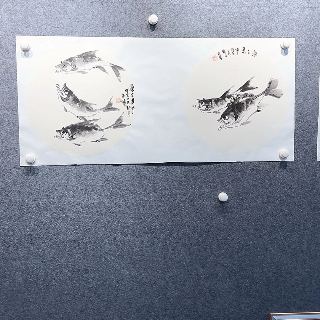 国画纯手绘画心原创