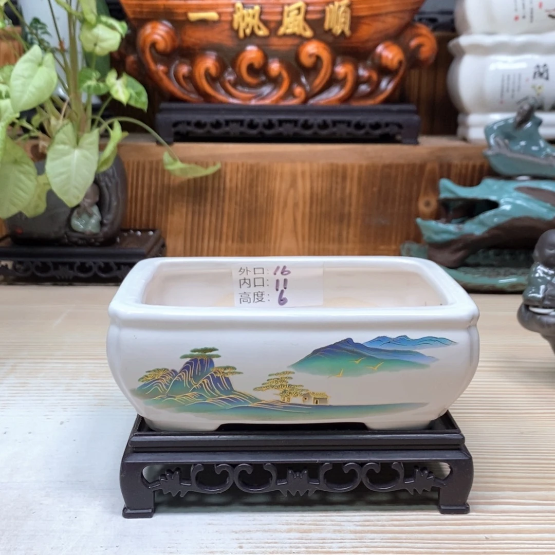 紫砂花盆陶瓷艺术花盆陶瓷