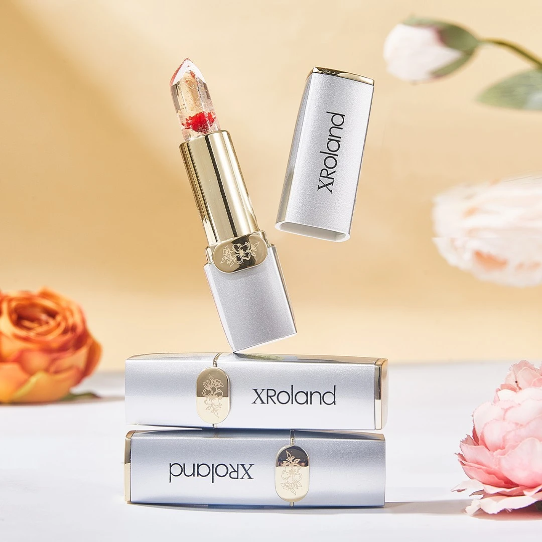 【拍2单优选发货】【多单囤】金箔果冻花瓣变色口红银管身体乳口红