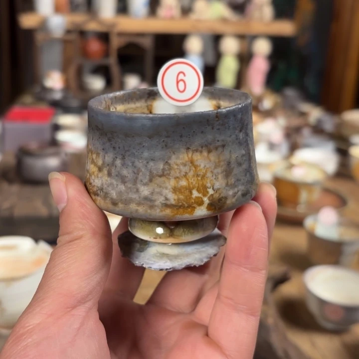 杯一***毛【瓷与故事】柴烧主人杯