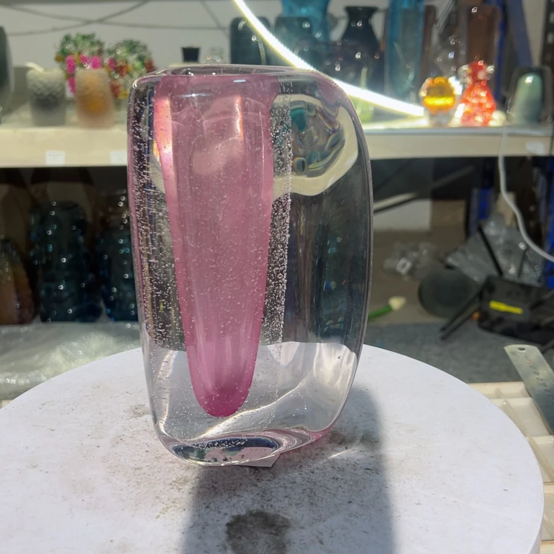 高 21 轻奢琉璃花器福利正常手工痕迹