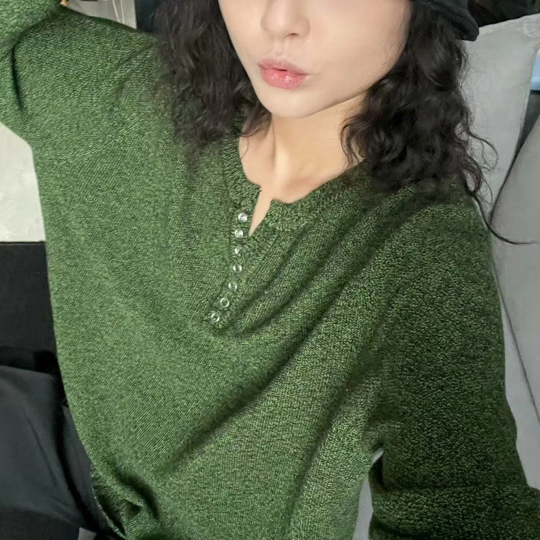 长袖拼接针织插肩袖秋季毛针织衫时尚秋冬