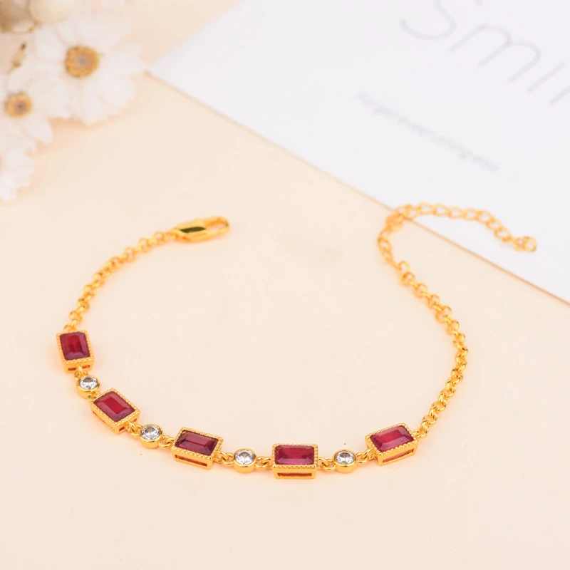 18k缅红手链经典款LC844