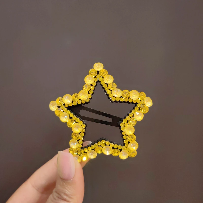 韩国施家水晶五星bb夹高档侧边夹顶夹韩版碎发夹边夹网红刘海夹女