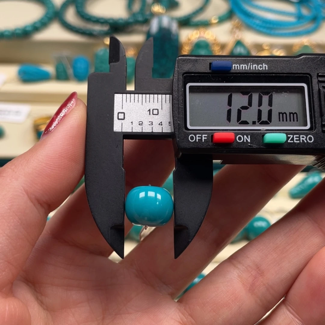 未镶嵌绿松石珠宝奇石鼓珠