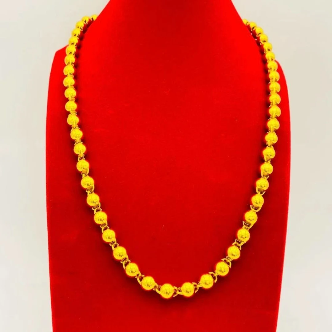 铜合金项链 精工卡8光珠项链 60长  116g