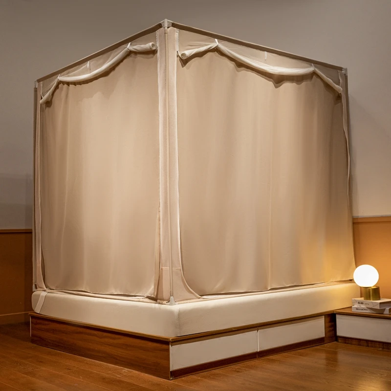 2025新款全包遮光防蚊蚊帐床帘带蚊帐全封闭强遮光全包一体式家用