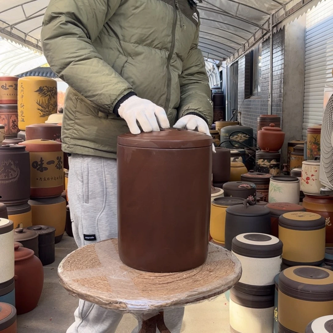 紫砂茶叶罐12 饼茶叶罐