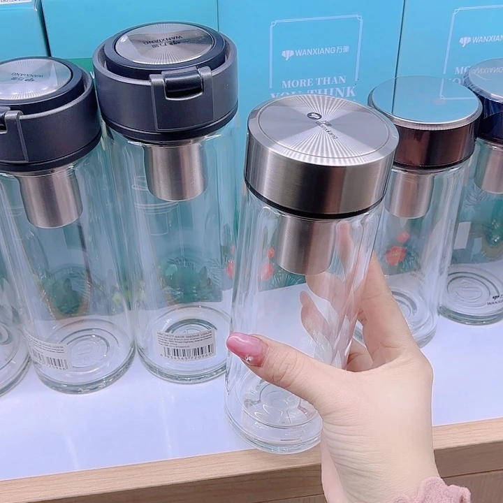 万象品牌双层玻璃杯V303-370杯套
