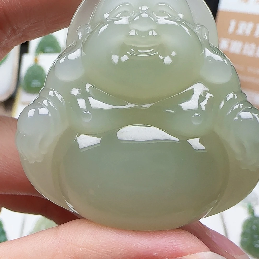 吊坠(赠链)足金镶嵌和田玉