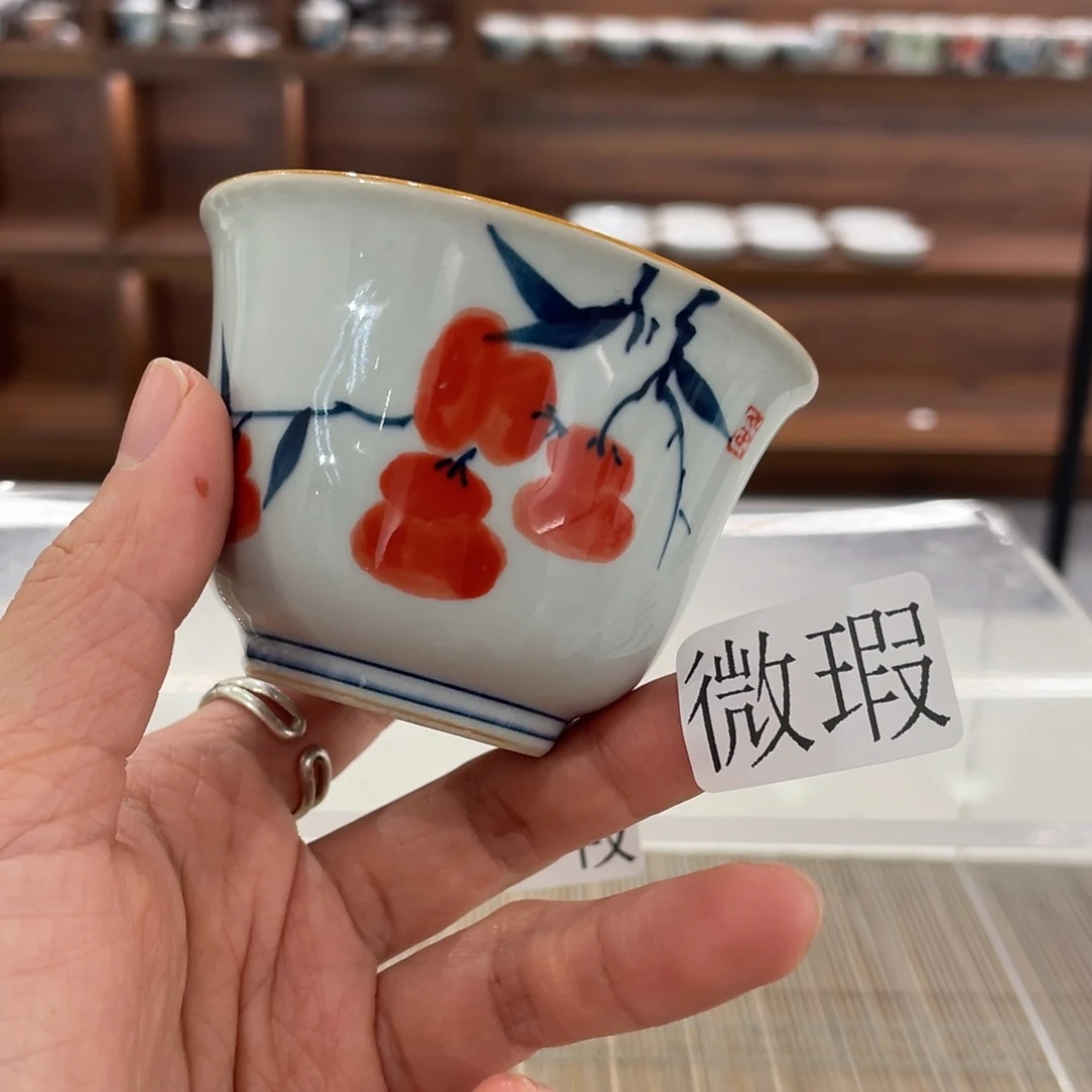 微瑕釉下彩纯手绘