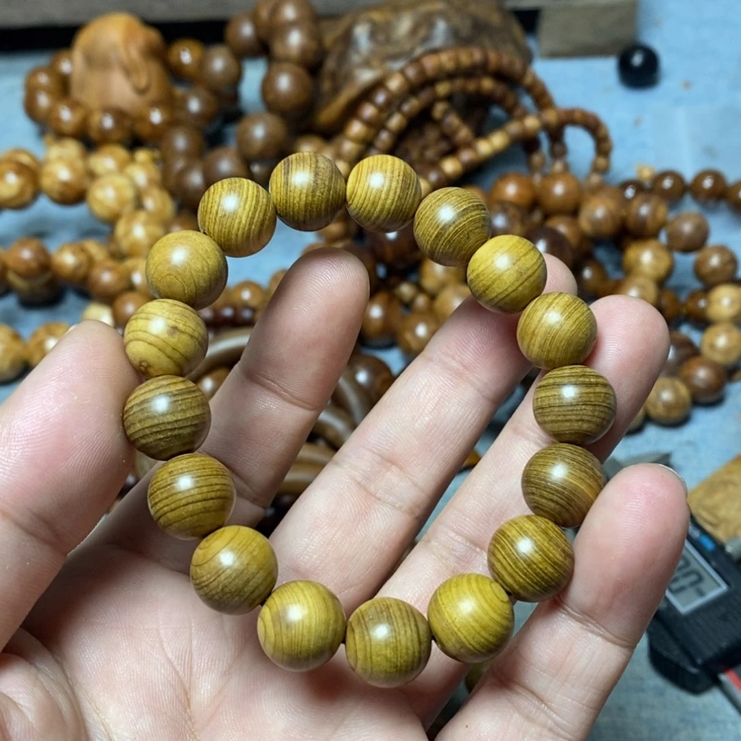 柏木（崖柏）手串/手链1.2高崖绿料