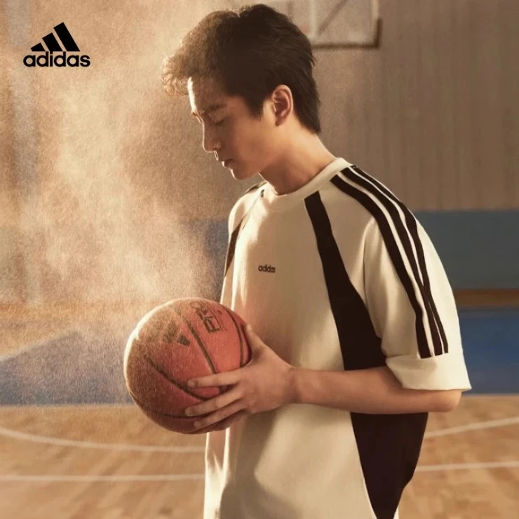 adidas/阿迪达斯【陈晓同款】潮流简约时尚宽松舒适透气夏季T恤短袖
