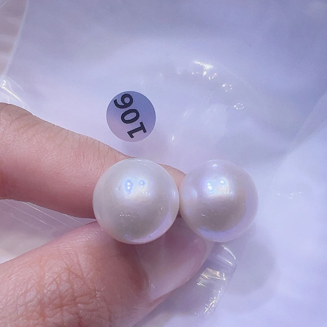 银S925镶嵌耳饰淡水珍珠