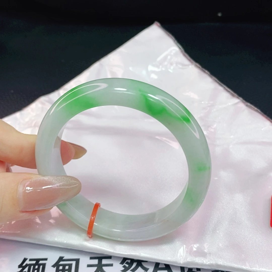未镶嵌手镯翡翠52.8正圈